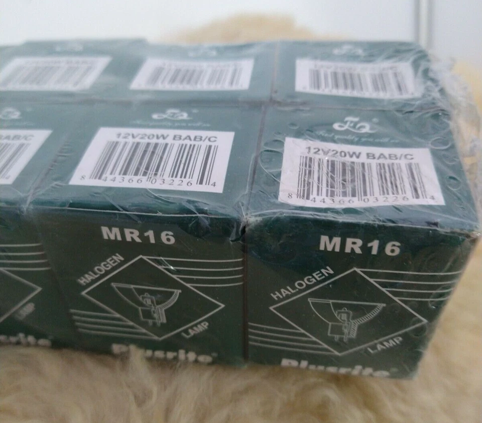 PLUSRITE PIN Bulbs MR16 Cover Glass GU5.3 2-PIN 20W LANP PACK OF 10 - BRAND NEW - Image 3 of 4