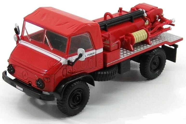 Camion De Pompiers Mercedes Unimog 4x4 - Modèle Réduit Hachette échelle 1/43, N°14, Occasion Très Bon état