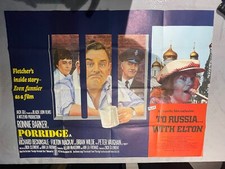 Porridge / Elton John Rare Double Feature Quad Poster 40x30 