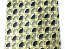 Stafford Necktie Tie Mens Gray Blue Geometric 100 Silk EUC