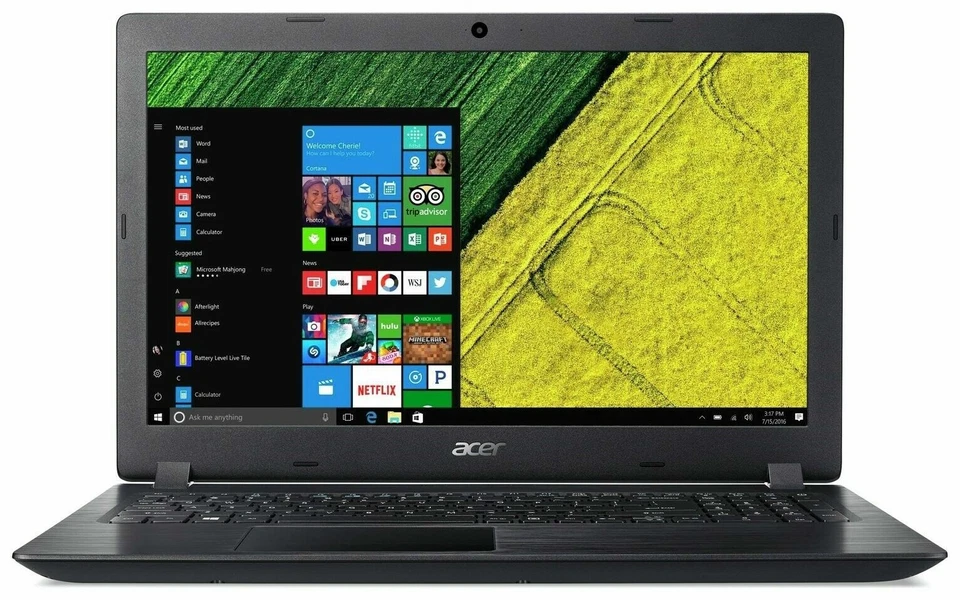 Acer Aspire 3 15.6 Inch AMD E2 8GB RAM 1TB HDD AMD Radeon R2 Laptop - Black - Image 2 of 4