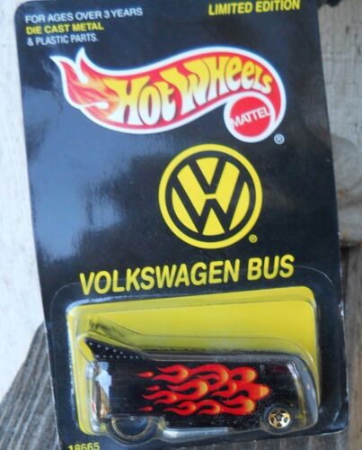 HOT WHEELS LIMITED EDITION VOLKSWAGEN BUS WITH FLAME PRINT MADE IN  1998 - Picture 1 of 3