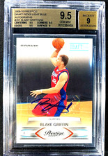 BLAKE GRIFFIN 2009 SP #D /50 ROOKIE AUTO # 201 BGS 9.5 LIGHT BLUE PRESTIGE G1260