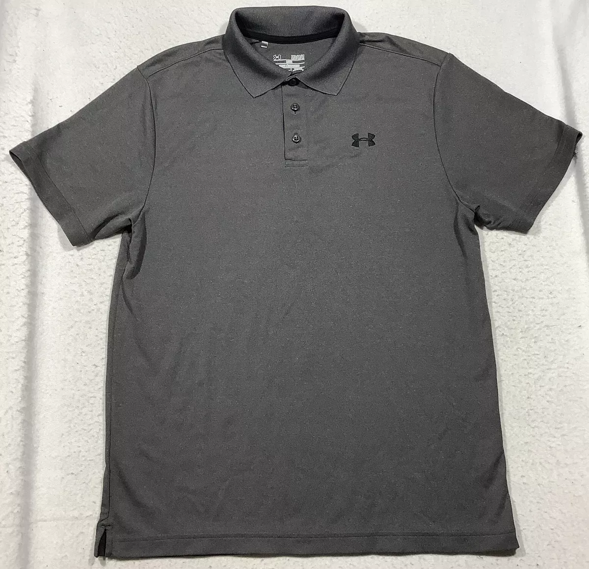Under Armour Loose heatgear Polo Shirt Men s Medium Gray eBay