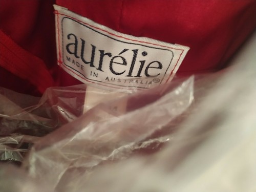 Red Pure Silk Formal Dress Sequin Flowers size 14 beautiful sexy evening party - Picture 6 of 6