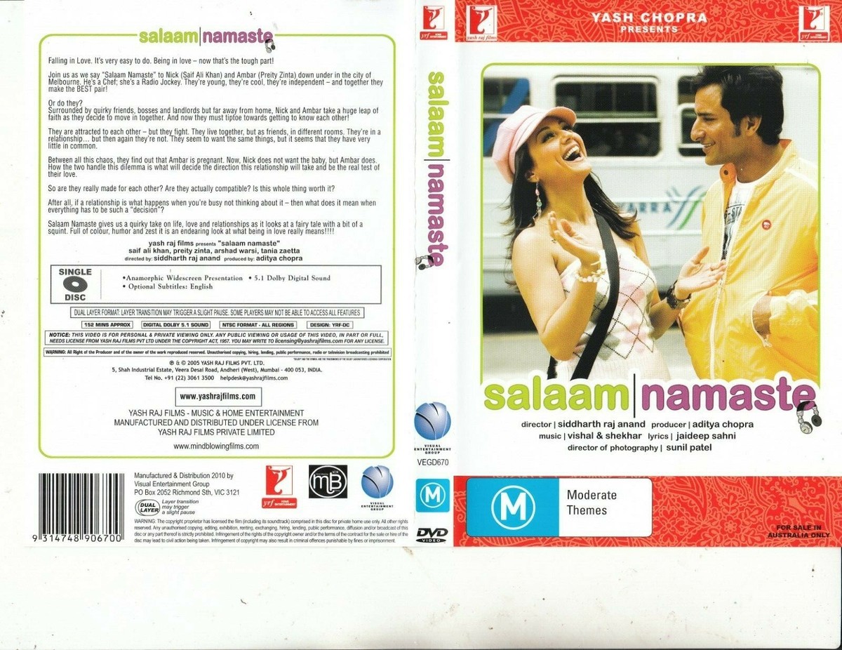 Salaam Namaste-2005-Salif Ali Khan-[152 Minutes]-India Movie-DVD