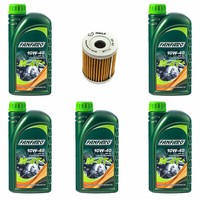 MotoröL Set 10W40 5 Liter ÖLfilter OX407 FüR Arctic Cat 250 Suzuki LT-F LT-Z