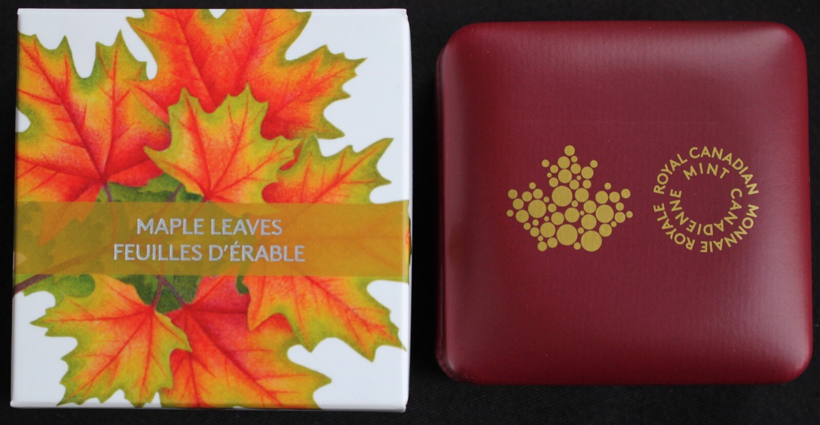 2014 CANADA $20 PURE 99.99 SILVER GLOW-IN-THE-DARK MAPLE LEAVES 1 Oz. w/Box&Coa