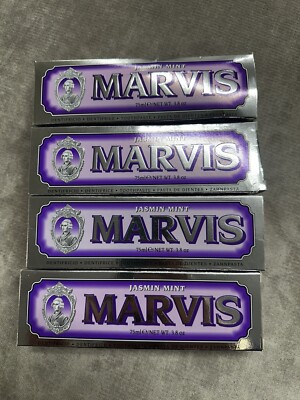 Marvis Jasmin Mint 3.8oz/75ml Fluoride free Made In Italy (SET OF 4)