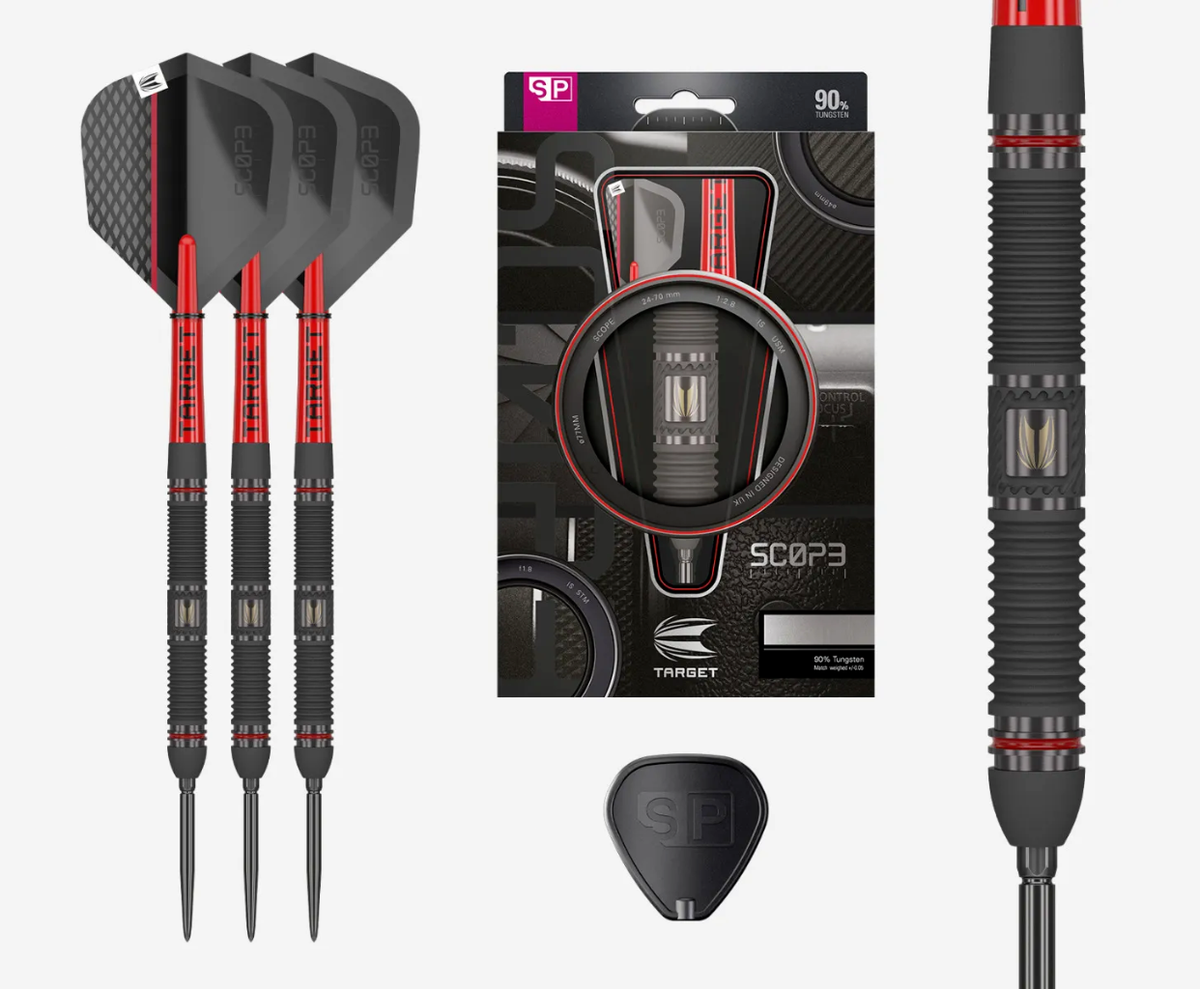 TARGET SCOPE 01 SWISS POINT 25 GRAM 90% TUNGSTEN STEEL TIP DARTS