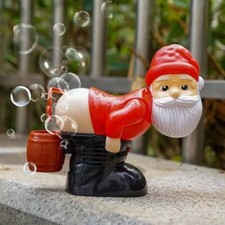 Christmas Toy Santa Claus Bubble Blower with Music Lights Xmas Gift for Kids