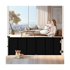 Upgrade 120 inch Retractable Baby Gates Extra Wide with Reinforced Strip Desi...
