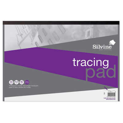 Silvine A3 schweres professionelles Nachzeichnungsblock 90 g/m² 50 Blatt einfache Seitenentfernung
