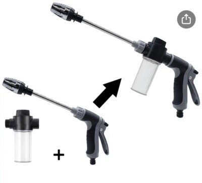 Heavy-Duty High Pressure Water Gun Adjustable, Portable Cleaner Ideal For Cars, 