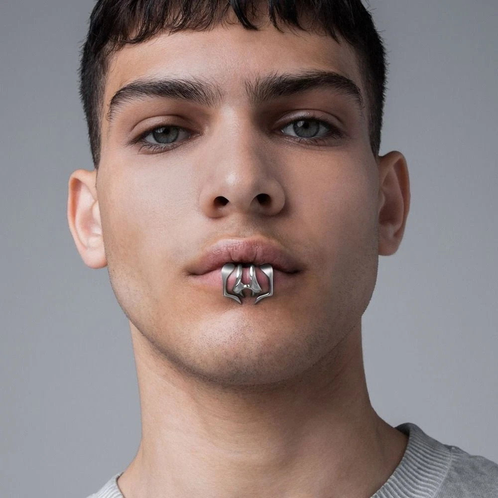 Gothic lip best sale rings