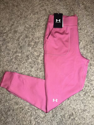 NEW Girl's Under Armour Mauve Pink Joggers Pants Size Medium MSRP $40.00