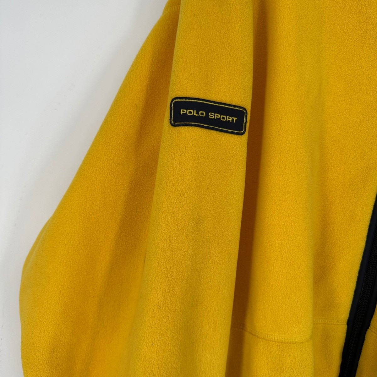 Vintage Polo Sport Ralph Lauren Yellow Polartec Fleece Full Zip