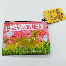 Blue Q Breadwinner Coin Purse NEW With Tags 3.25 x 4.25 Inches Recycled Material