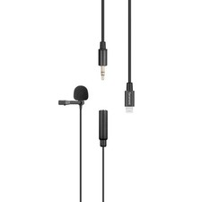 Lavalier Microphone with Lightning for Apple iPhone, or iPad with a Built-in ...