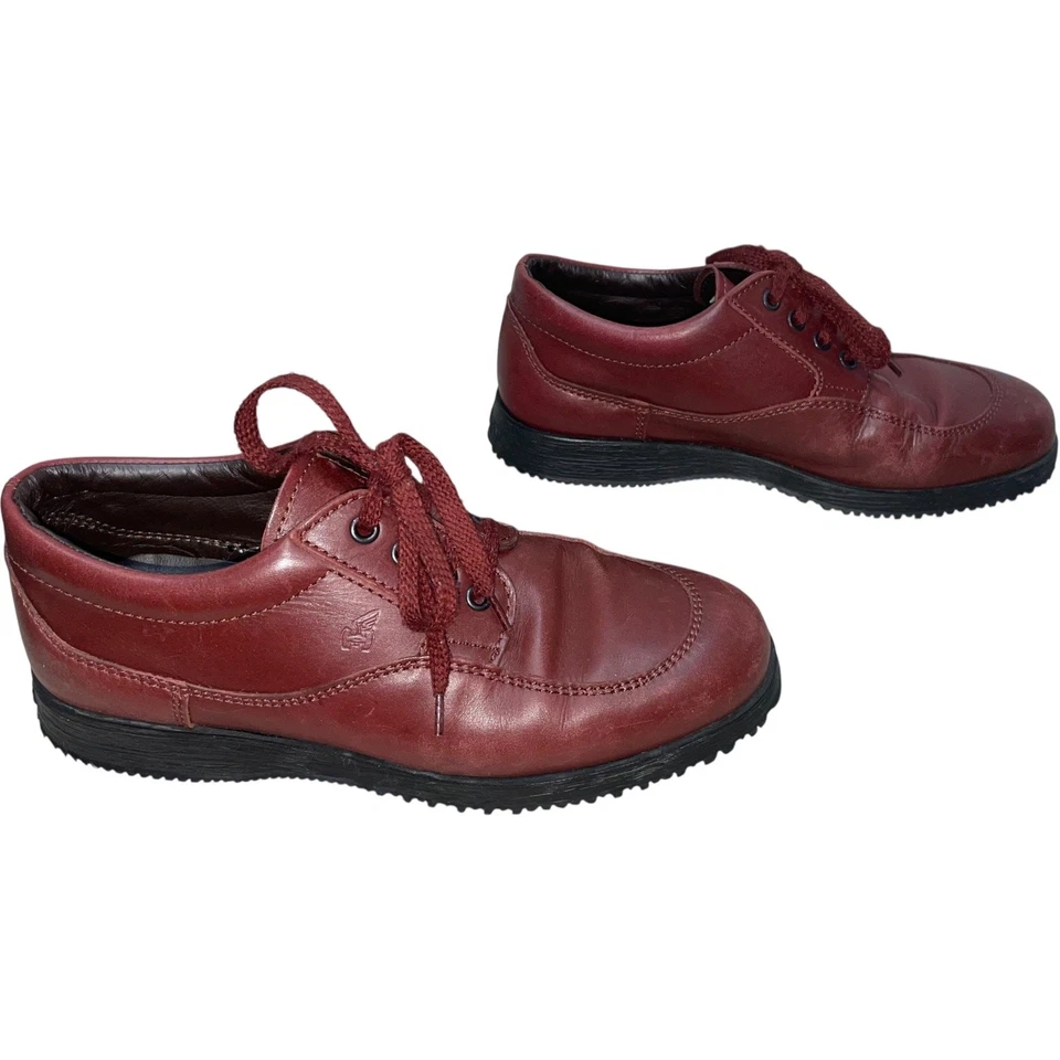 Sapato Oxford HOGAN Couro Vermelho com Cadarço Tamanho: 38,5 EUA 8,5 - Imagem 3 de 4