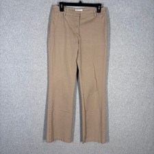 Talbots Bootcut Chino Pants Size 6 Tan Cotton Stretch Academia Minimal Career