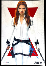 SCARLETT JOHANSSON SIGNED BLACK WIDOW 12X18 MOVIE POSTER PHOTO JSA COA