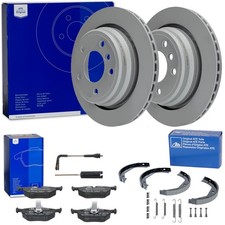 ATE BREMSSCHEIBEN + BELÄGE + HANDBREMSE HINTEN passend für BMW 5er E39 Limo
