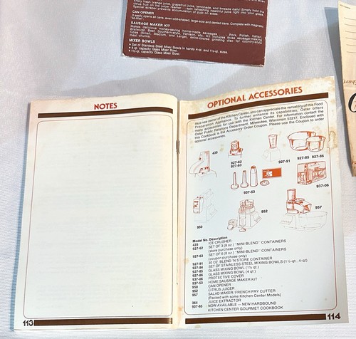 Vintage 1979 Oster Kitchen Center Manual Cookbook Recipes Instructions + Extras - Picture 5 of 5