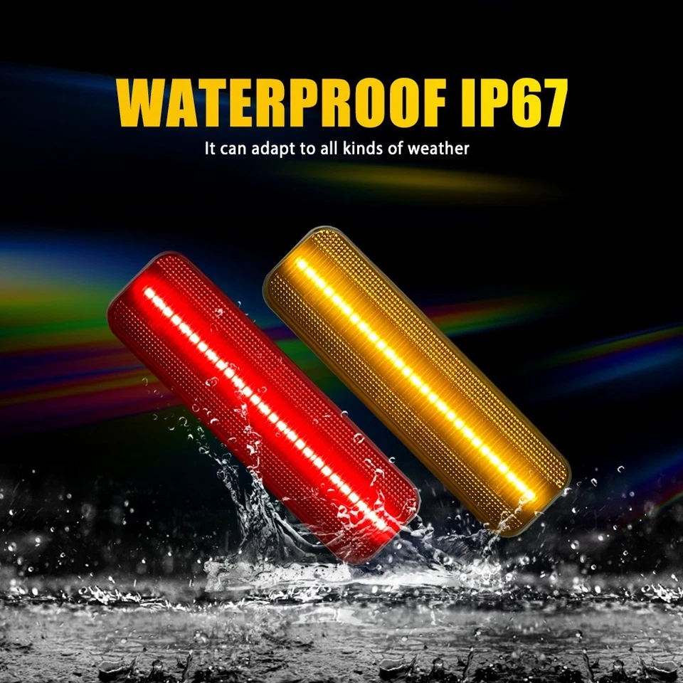 8 дымчатых передних задних желтых красных светодиодных габаритных огней для 79–83 Plymouth Horizon - Изображение 2 из 4