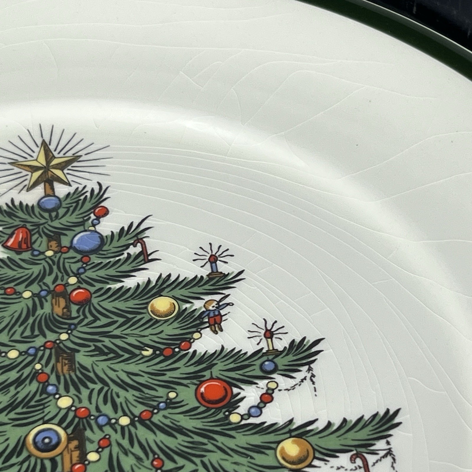 Vintage Set of 4 Cuthbertson Original Christmas Tree Dinner Plates 10” England