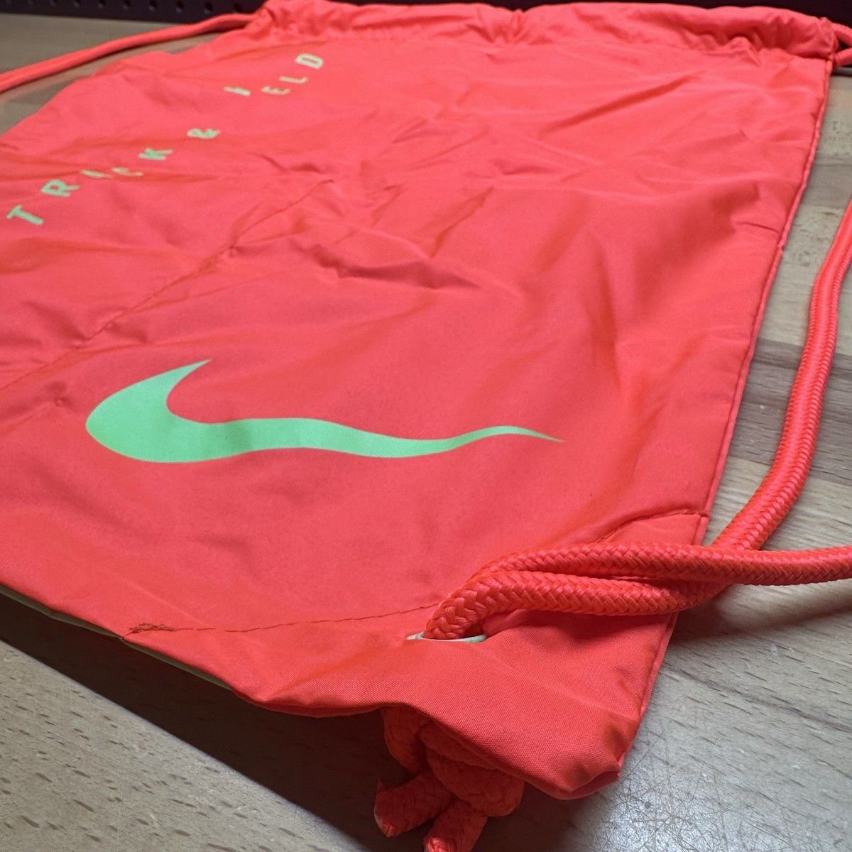 Nike Track & Field Spikes Shoe Drawstring Bag Pack Crimson Volt