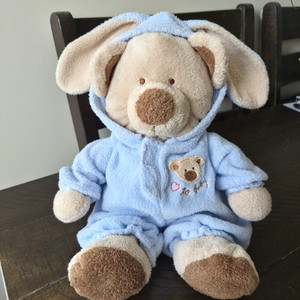 Ty Pluffies Love to Baby PJ Bear/ Blue Removable PJ'S 8" Plush Toy 2005 Lovey