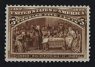 CKStamps: US Stamps Collection Scott#234 5c Columbian Unused NG