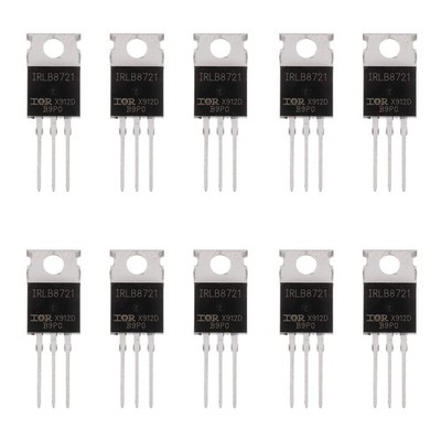 IRLB8721 MOSFET Transistors 30V 62A N-Channel Power TO-220 Pack of 10 Pcs