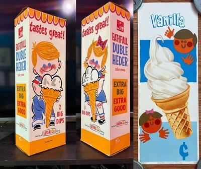 Eat-It-All Eistüten Original Vintage Karton voll mit allen Original Kegeln