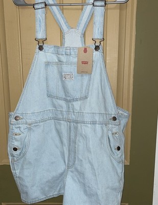 Levi Strauss &Co Two Horse Short Overalls Womens 16W Shortalls Garden Work Chore