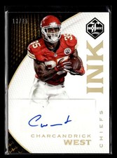 2016 Panini Limited Charcandrick West Limited Ink Gold Autograph Auto /25 UX8627