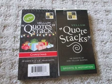 Quote Stacks A View 3 X 6 Vellum Quotes Sports/ Motivation / Christmas DCWV
