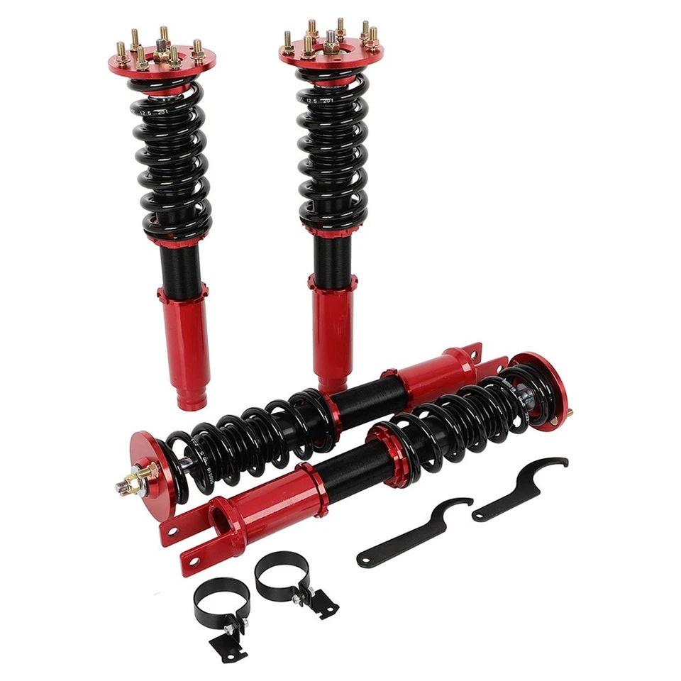 For 09-14 Acura Tl Shocks Red Absorber Suspension Spring Coilovers Struts 4pcs - Изображение 2 из 4