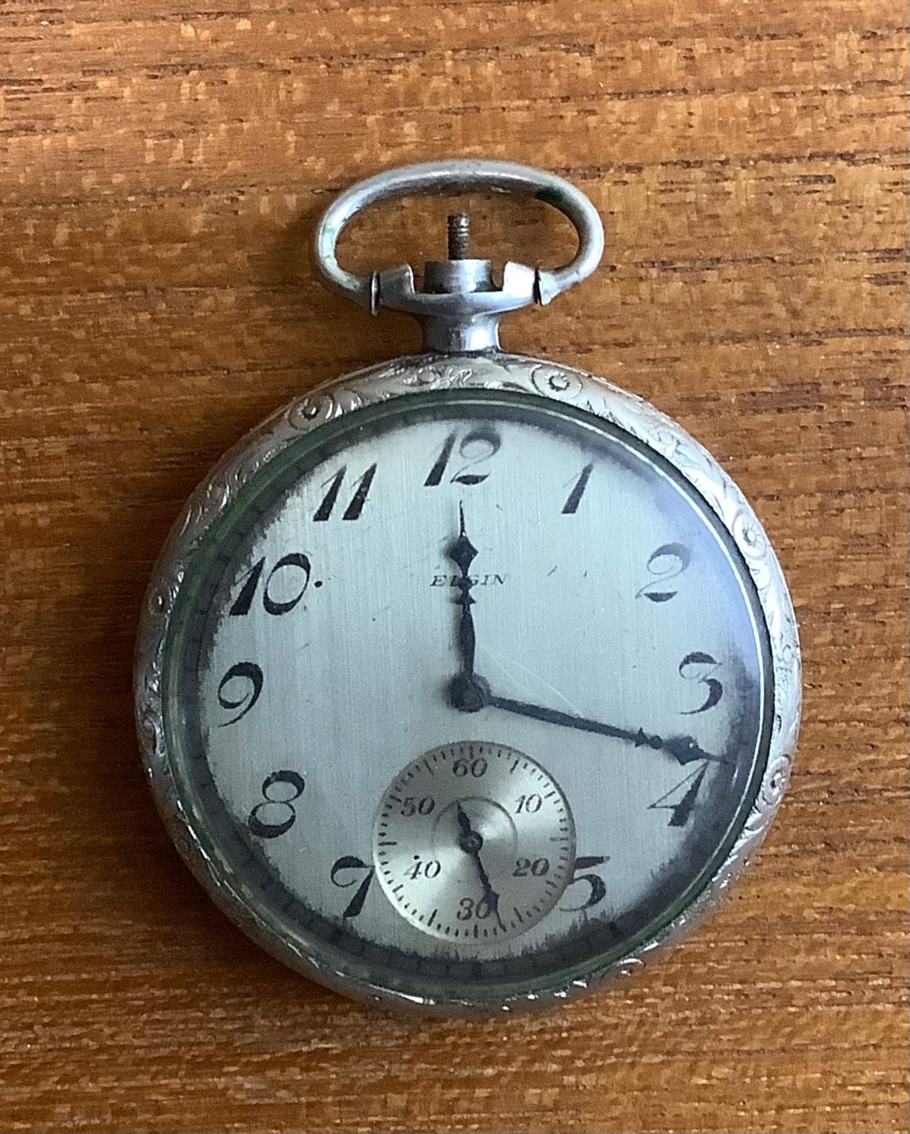 Elgin Pocket Watch Gr 345 Mod 3 Sz 12s Gold Fill Open Face Dueber Champion Case
