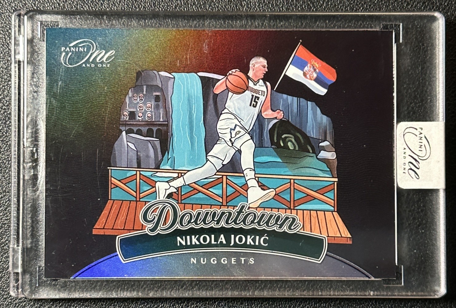 NIKOLA JOKIC 2023-24 PANINI ONE AND ONE #1 DOWNTOWN VARIATION SP NUGGETS