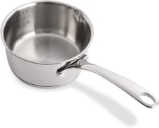 DEAYOU 18/10 Stainless Steel Butter Warmer Measuring Pan, 0.5-Quart 