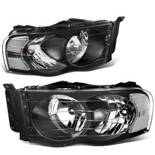 DNA MOTORING Pair Headlights Compatible with 02-05 Dodge Ram 1500 2500 3500,
