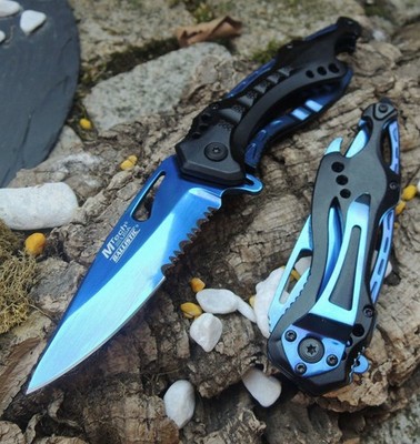 MTech Ballistic BLUE-TI Knife Messer Taschenmesser Flaschenöffner MTA705BL