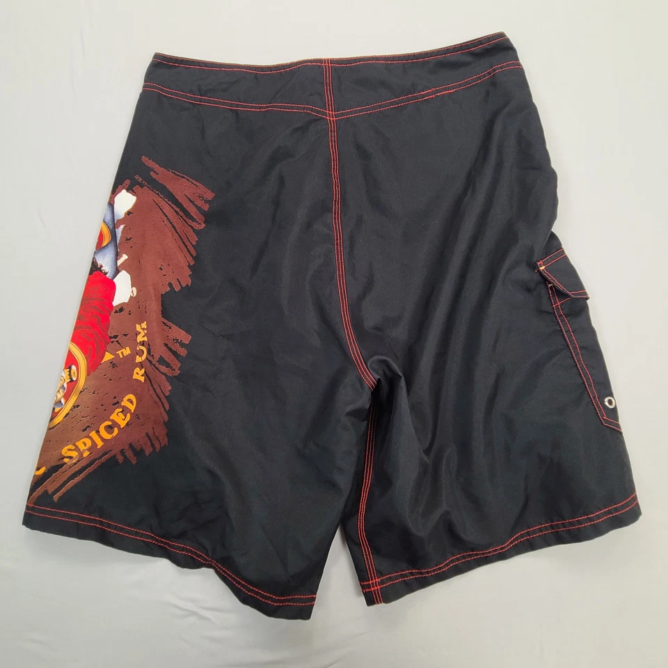 Bañador Captain Morgan para Hombres 34 Negro Board Shorts Verano Informal Aire Libre Foto 2 de 4