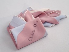 Vintage Christian Dior elegant flower silk scarf.