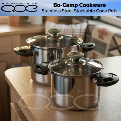 Bo-Camp Elegance Kompaktes Edelstahl Kochgeschirr Set