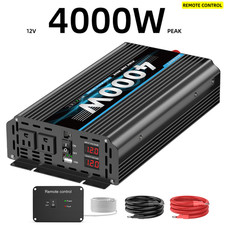 1500W/4000W pure Sine Wave Inverter 12V DC to 110V AC Dual USB RV/Camp