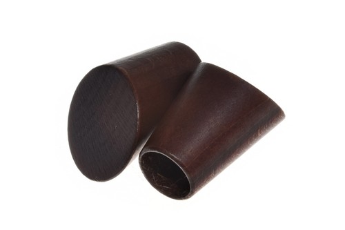 Natural Wooden Curtain Pole Finials - Slanted Design - 20mm Hole - Rustic Style - Picture 5 of 23