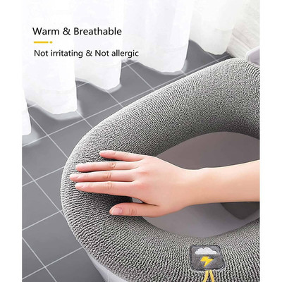 Bid You Farewell Pl��sch Toilettenbezug Pl��sch dunkelgrau weich und bequem
